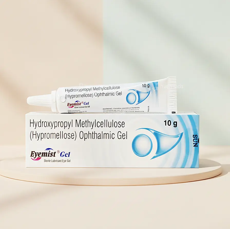Eyemist Gel carton and 10 g tube — sterile hypromellose eye gel